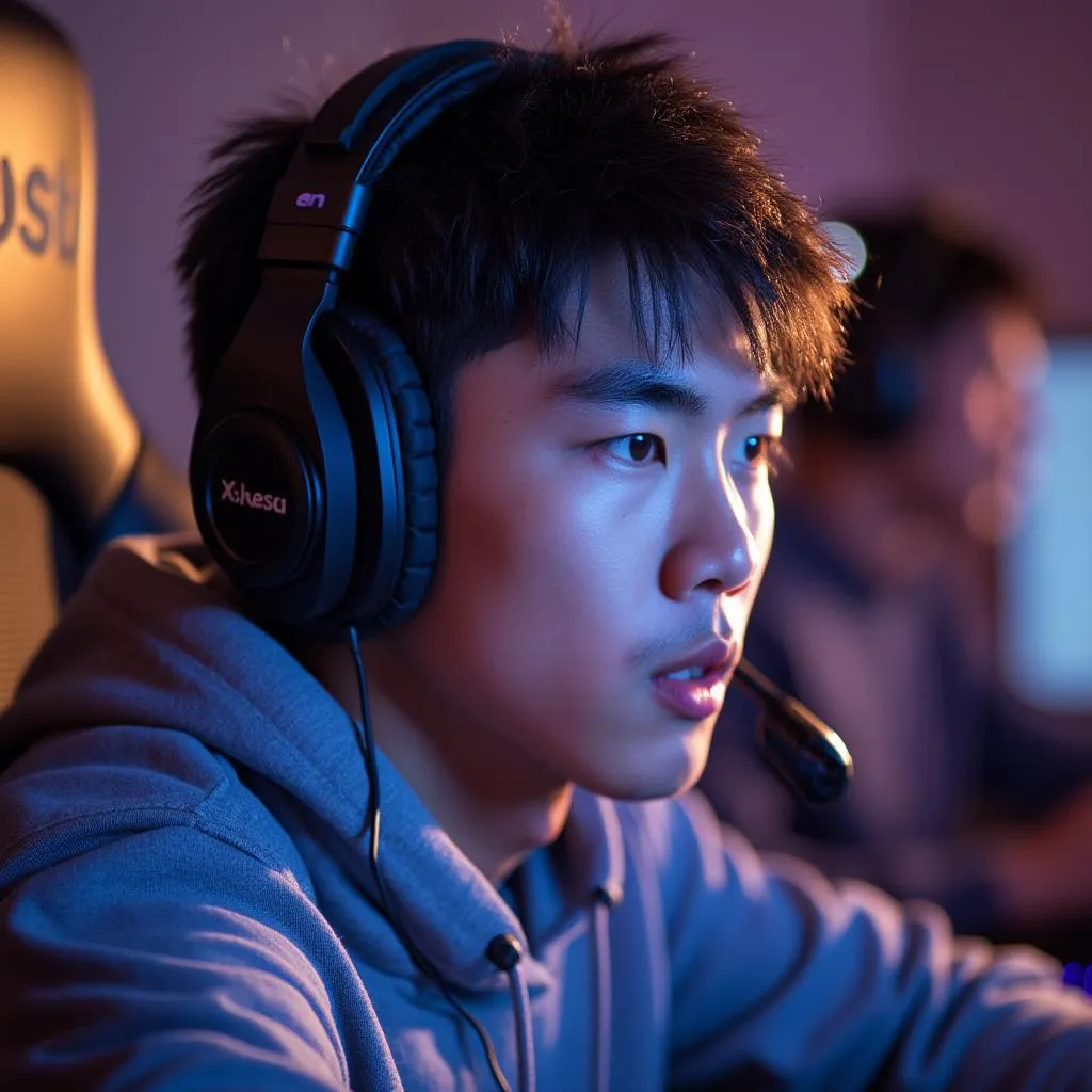 Alex Chen competitive gamer portrait